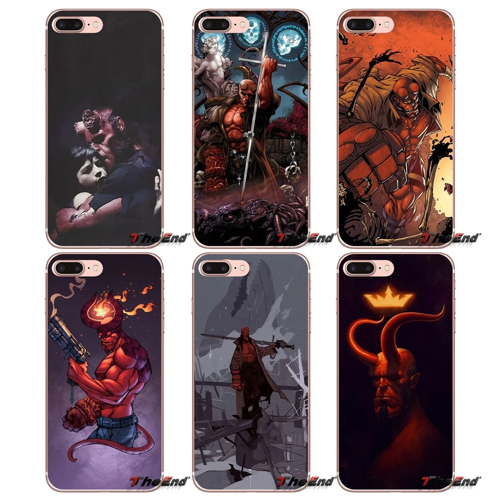 Мягкий чехол для iPhone X 4 4S 5 5S 5C SE 6 6S 7 8 Plus Samsung Galaxy J1 J3 J5 J7 A3 A5 2016 2017 Hellboy Hell Boy Comic
