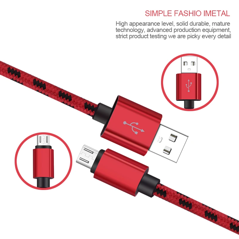 Byleen розовый 0 25/1 метр нейлоновая оплетка Micro USB зарядное устройство Быстрая