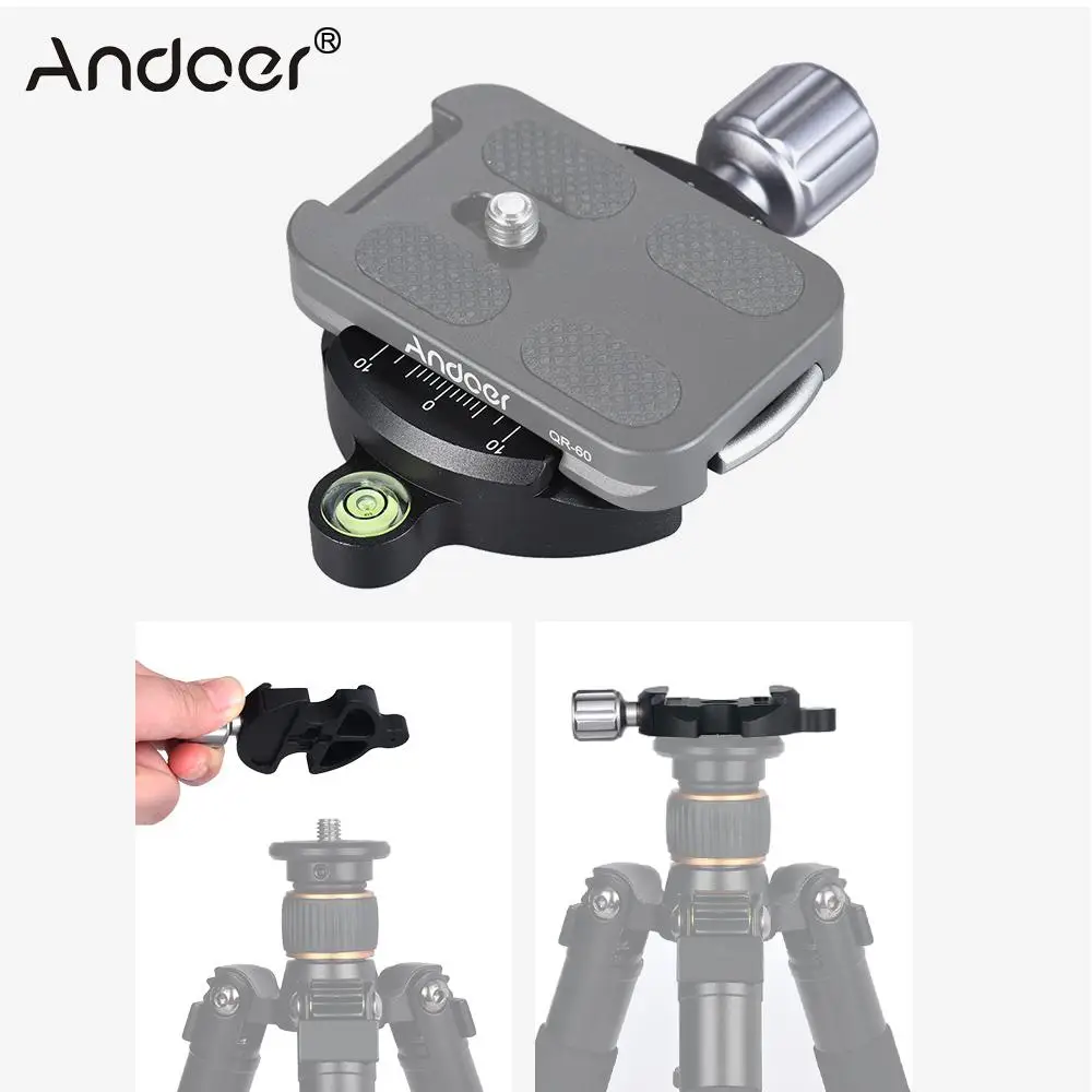 БЫСТРОРАЗЪЕМНАЯ пластина Andoer DM 55N Disc из алюминиевого сплава Зажимная рукоятка
