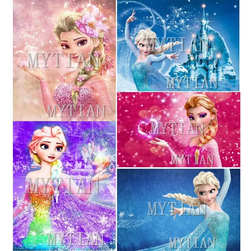 5D DIY Алмазная картина замороженная сестра Эльза и Анна мультфильм девушка