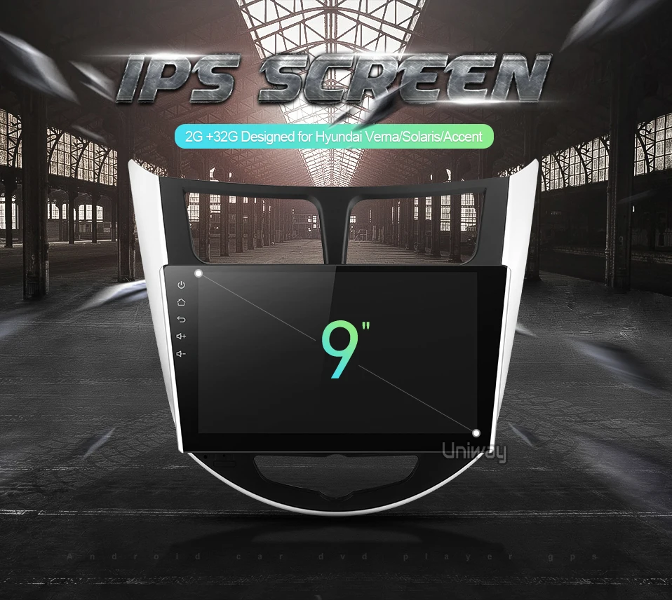 Uniway ARN9071 2 din android 9,0 автомобильный dvd для hyundai solaris accent verna 2011 2013 автомобильный Радио gps Навигация стерео