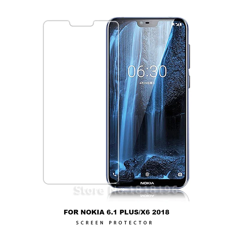 

Tempered Glass For Nokia X6 2018 5.8" Case Glass 9H Toughened Mobile Phone Front Film For Nokia X6 / 6.1 Plus Screen Protector