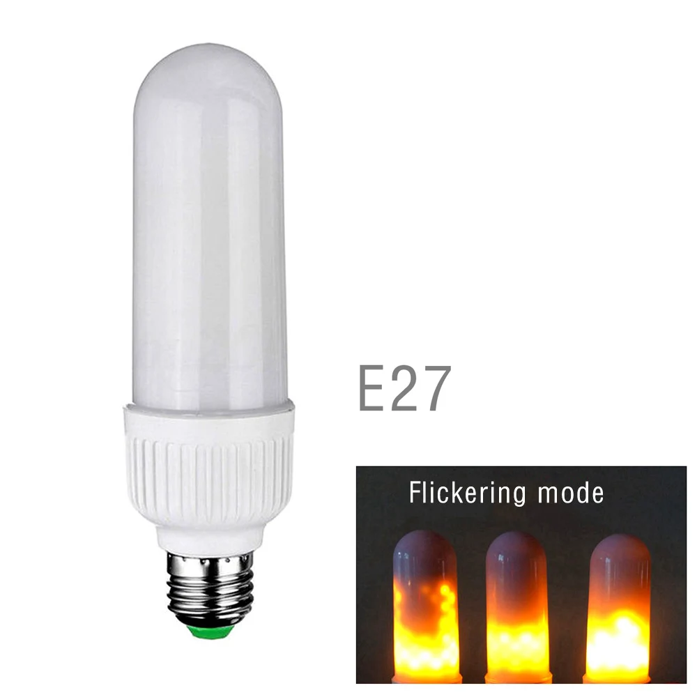 

E27/B22/E14/E26 2835 LED Flame Effect Fire Light Bulb Flicker Emulation Lamp 110V 220V Christmas Wedding Party Garden Decor