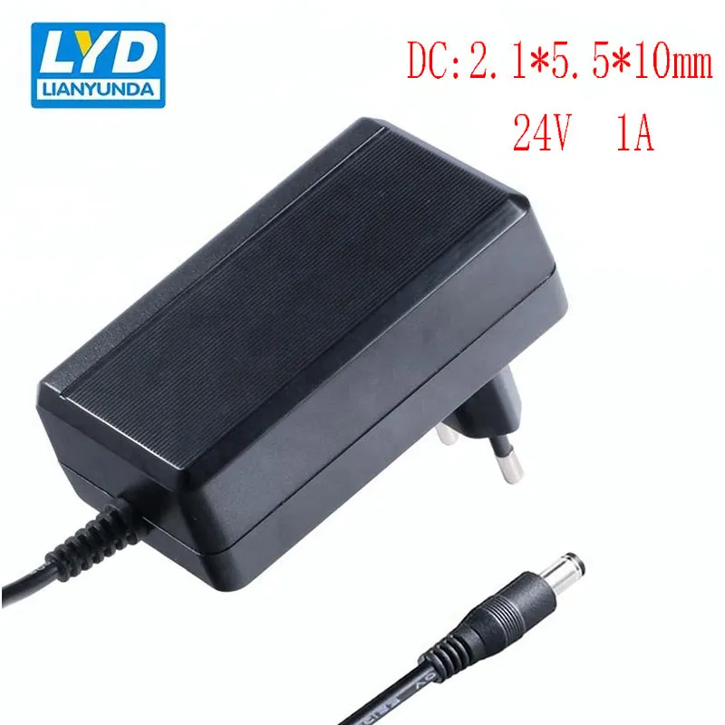 DC 24 V/1A 2 1*5 5*10 мм Поставка медицинского оборудования адаптер вставки стены 1 шт.