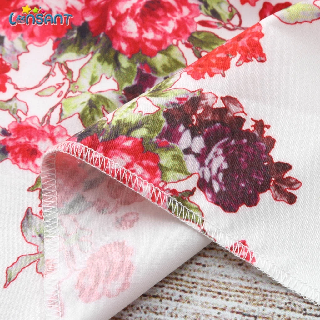 

LONSANT Kids Girl Dresses Summer Chidlren Clothes Toddler Girls Dress Baby Short Sleeve Print Flower Princess Dress N30