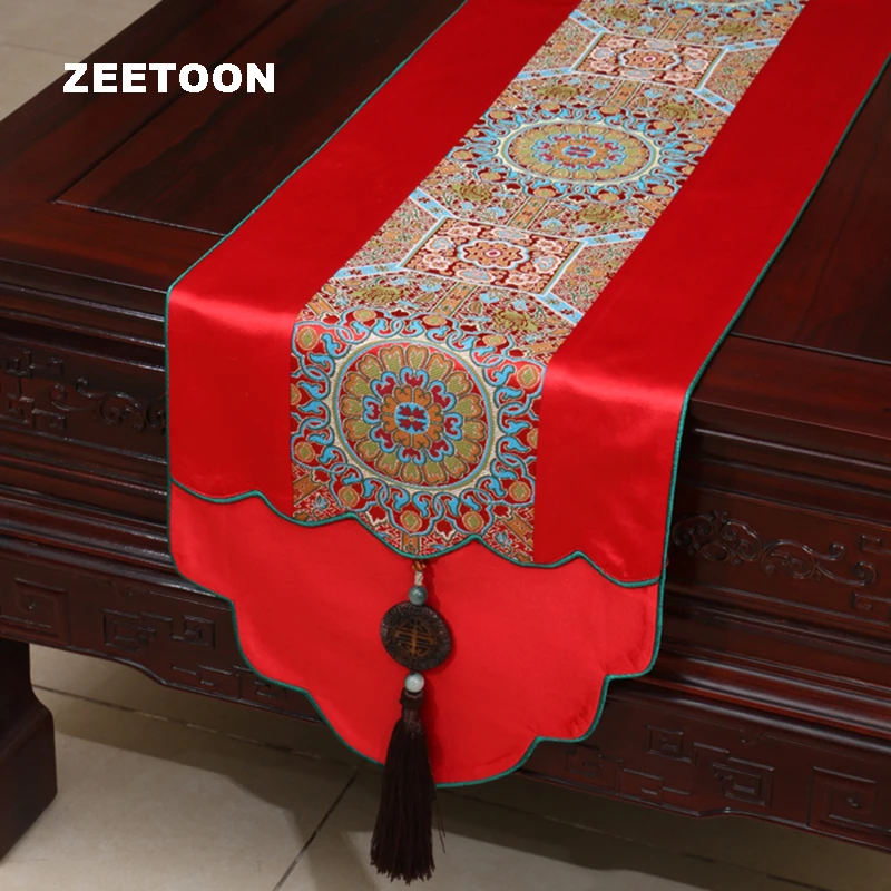 Отель роскошный флаг кровати для свадебного декора комнаты/атласная Скатерть