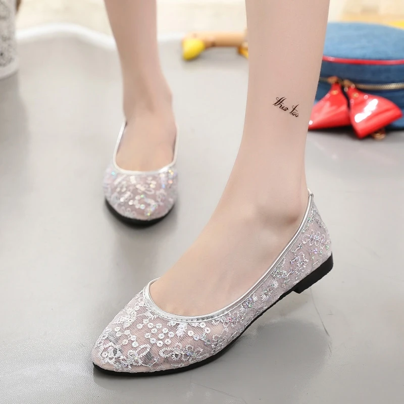 Лидер продаж Zapatos Mujer Новинка 2016 года Дышащие женские туфли на плоской подошве с