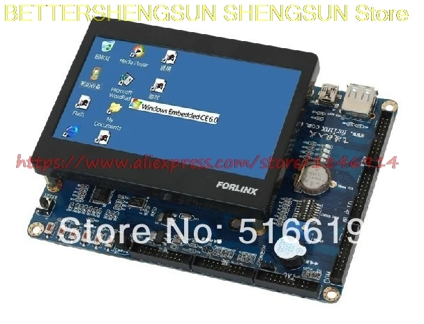 

Free shipping arm11 S3C6410 OK6410-A Development board +4.3 Inch Touch Screen +14DVD /USB to serial