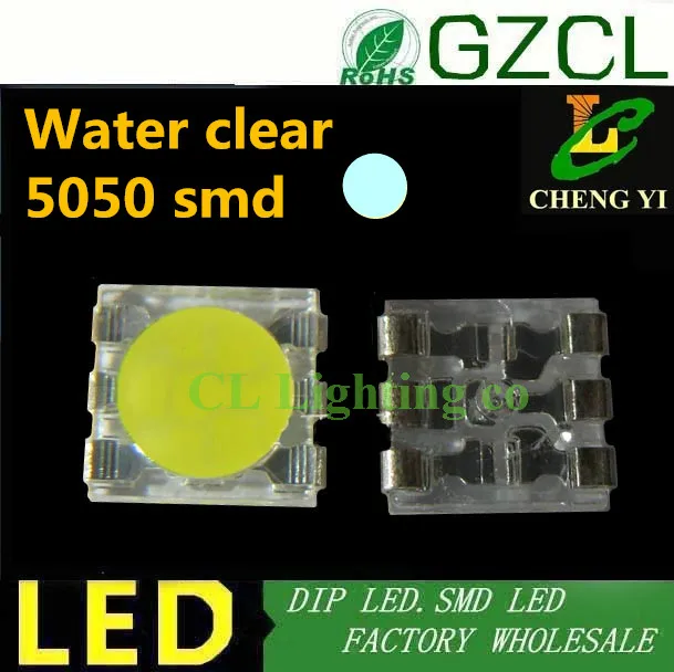 Прозрачная Скоба SMD LED 5050 высокояркая белая 5 мм чип led 3 0 в (CE & Rosh)|led par can 64|led low voltage