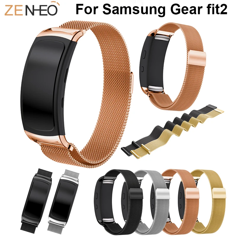 Для samsung gear fit2 Смарт-часы 18 ремешок для часов, мм миланские браслеты из колец сменный Браслет для samsung gear fit2 ремешок для часов