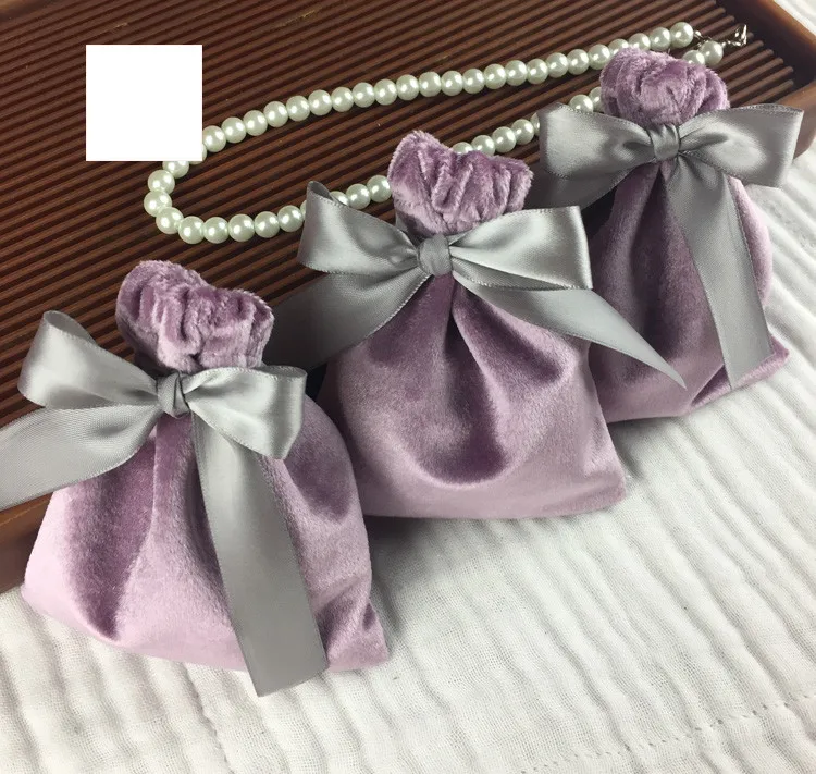 10 шт. фиолетовый бархат фабричное производство для украшения свадебных конфет