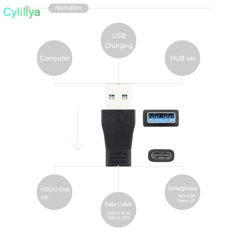 Высокоскоростной адаптер USB 3.0 Type-C Мама-USB 3 1 папа внешний адаптер-Переходник 0