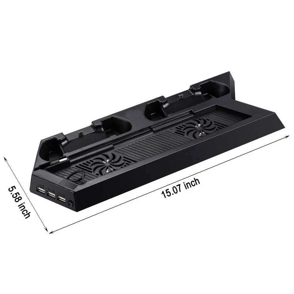 PS4 вертикальная подставка вентилятор охлаждения двойной зарядная станция для