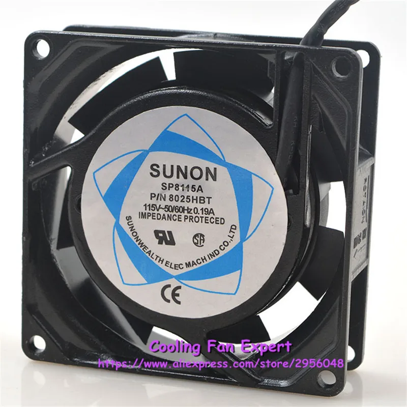 Оригинальный SP8115A компьютер Вентилятор охлаждения осевой вентилятор AC 115V 0.19A 8025