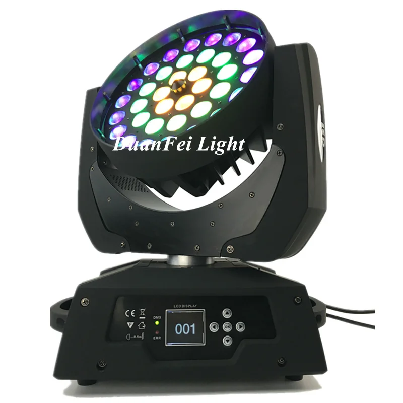 (RoadCase) 6 шт./лот Lyres Led Rgbwa UV Wash Zoom 36x18 Stage Dj движущаяся головка 36x18w|Эффект освещения