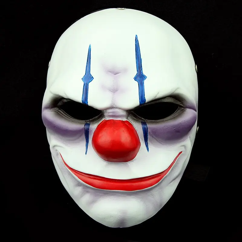 Бесплатная доставка Payday 2 Heist Joker Clown цепочки из полимера маска Новейшая игра Maquerade