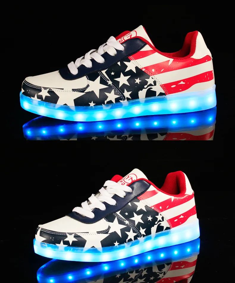 Детская обувь с usb-зарядкой дышащая подсветкой для мальчиков и девочек