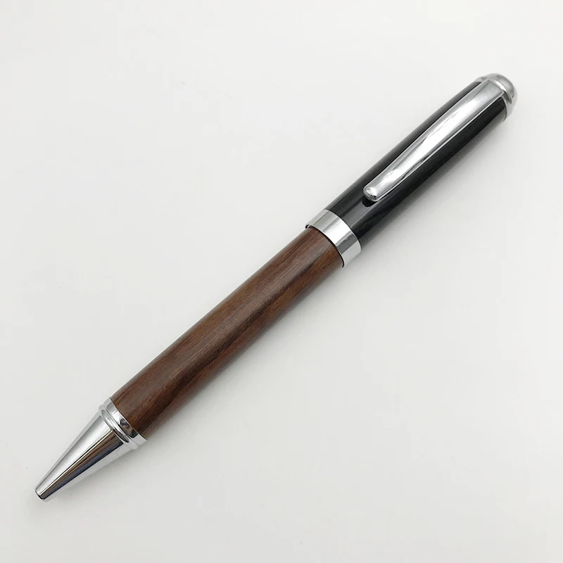 D ballpoint pen Ручки-роллеры, подарок, 1 шт./лот, металлические, деревянные, гладкие, для письма, средняя точка 0,7 мм, черные чернила, заправка, шариковые ручки, офисные принадлежности - Цвет: D ballpoint pen