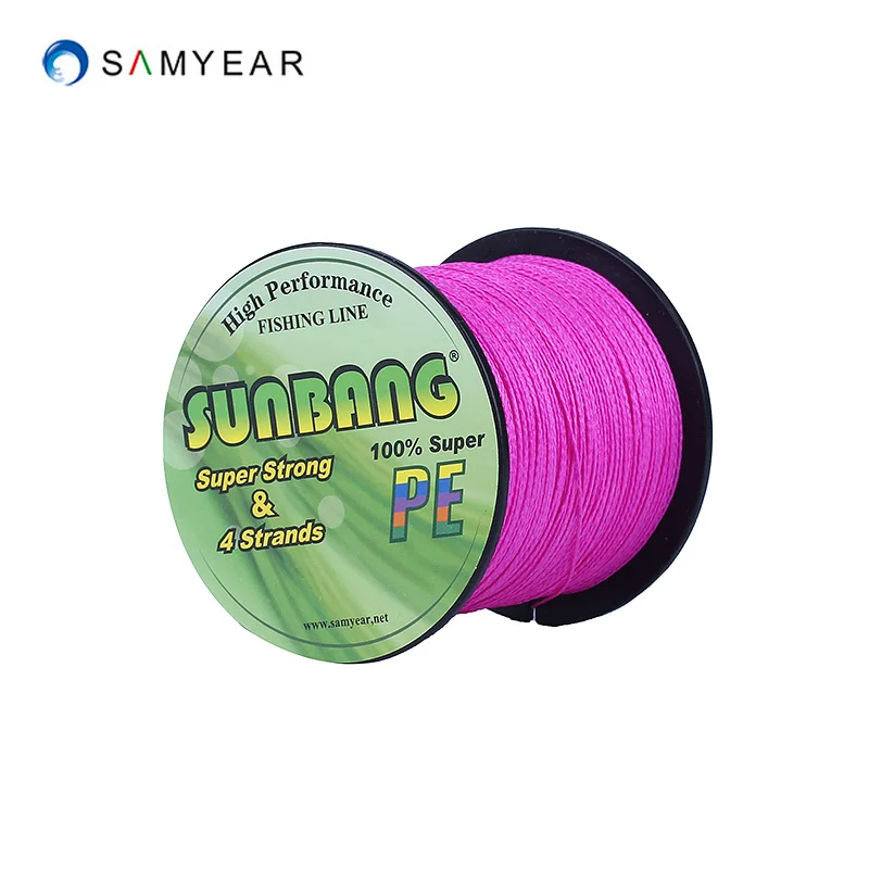 pink Промо-акция! 4 нити 100 м 10-100 фунтов пэ плетеная леска супер сильная многонитевая леска много цветов на выбор-Sunbang - Цвет: pink