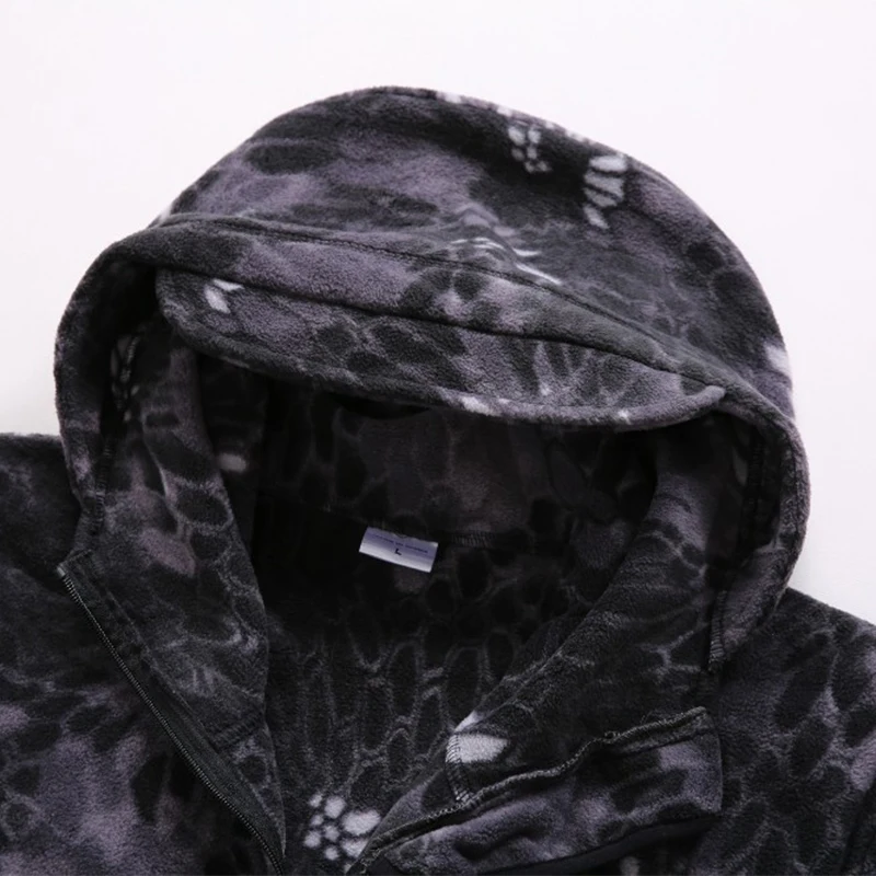 

Autumn Winter Military Fleece Camouflage Tactical Jacket Thermal Hooded Jacket Coat Plus Size Army Men Coat Outwear Hoodie