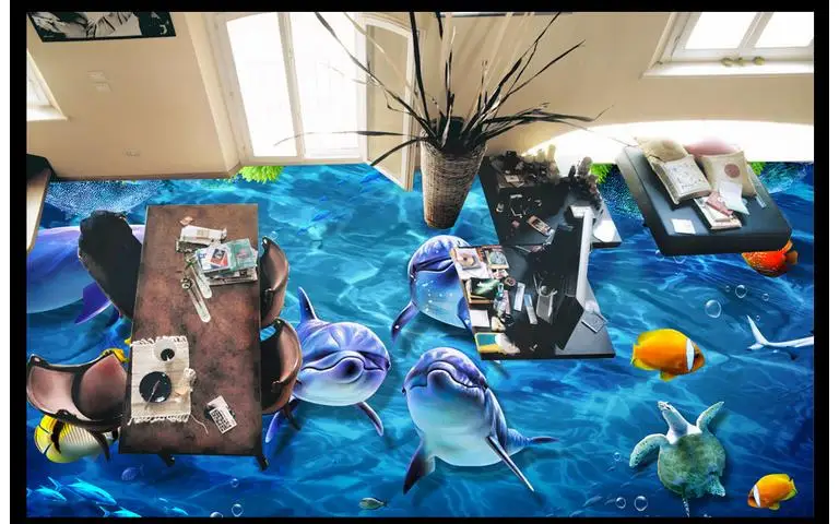 Custom photo Waterproof floor wallpaper 3 d tile map 3d mural PVC self-adhesion wallpaer | Обустройство дома