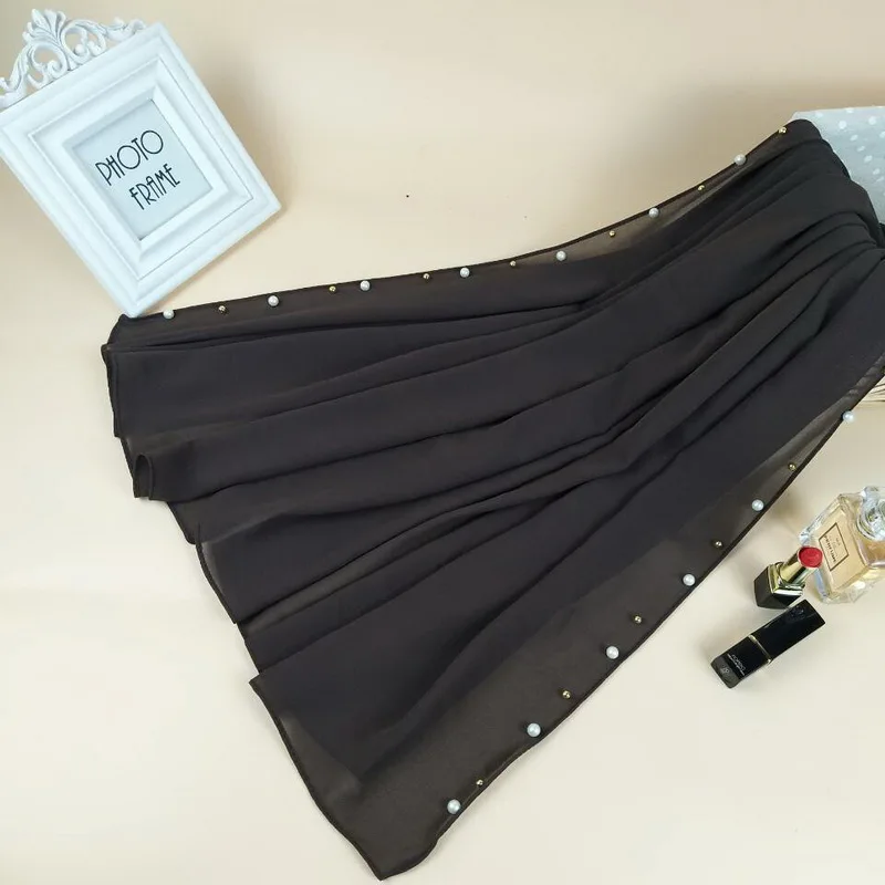 Мусульманский тюрбан простой стиль однотонный хиджаб шелковые Популярные шали с