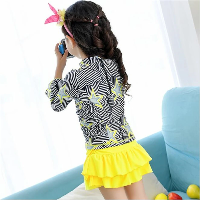 2019 Новое поступление детский купальник для девочек из двух предметов юбка