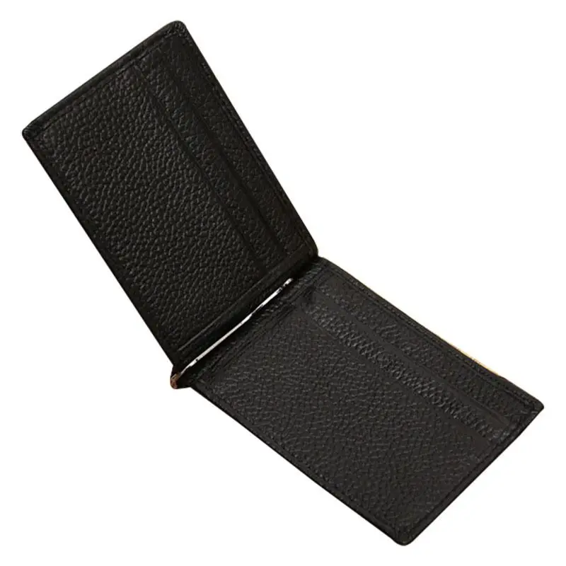 JINBAOLAI мужской кошелек с зажимом для денег двойной черный гарантия качества