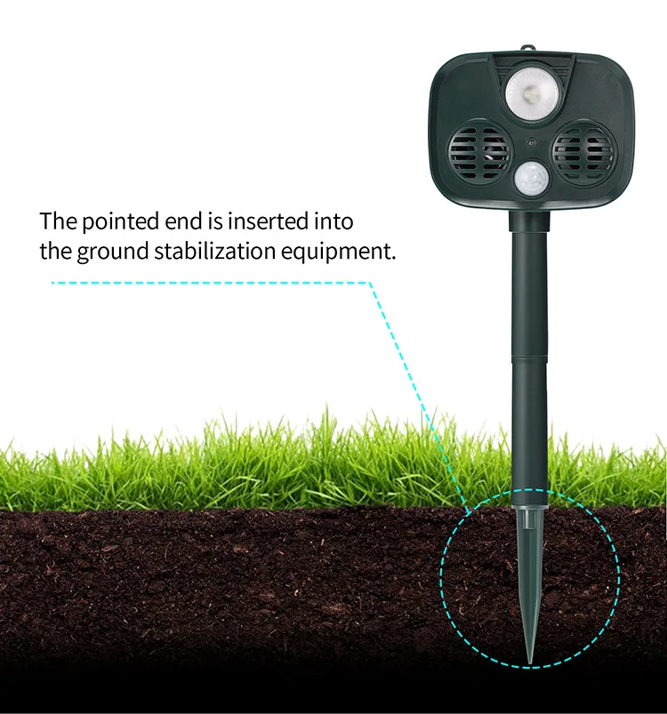 2018 ультразвуковой приводной Репеллент для собак на открытом воздухе с питанием