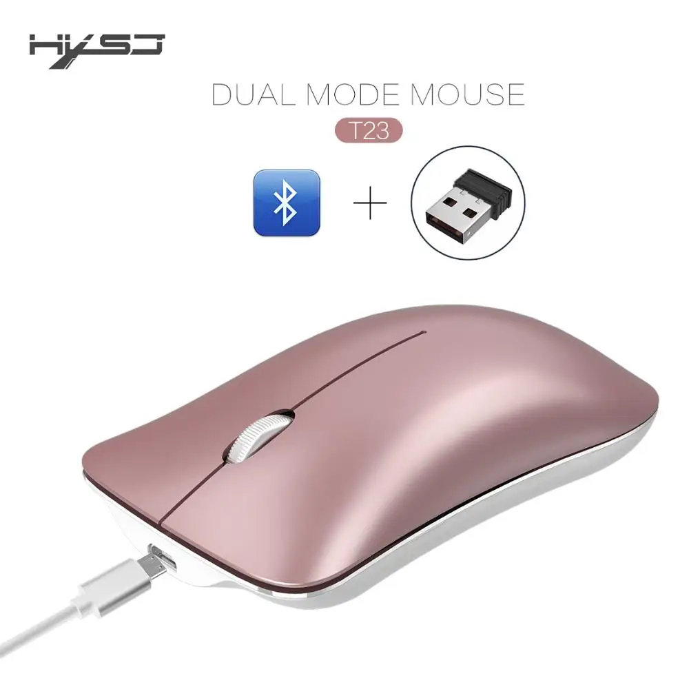 Новая беспроводная мышь TOP1600 DPI Bluetooth + 2 4G с двумя режимами встроенной