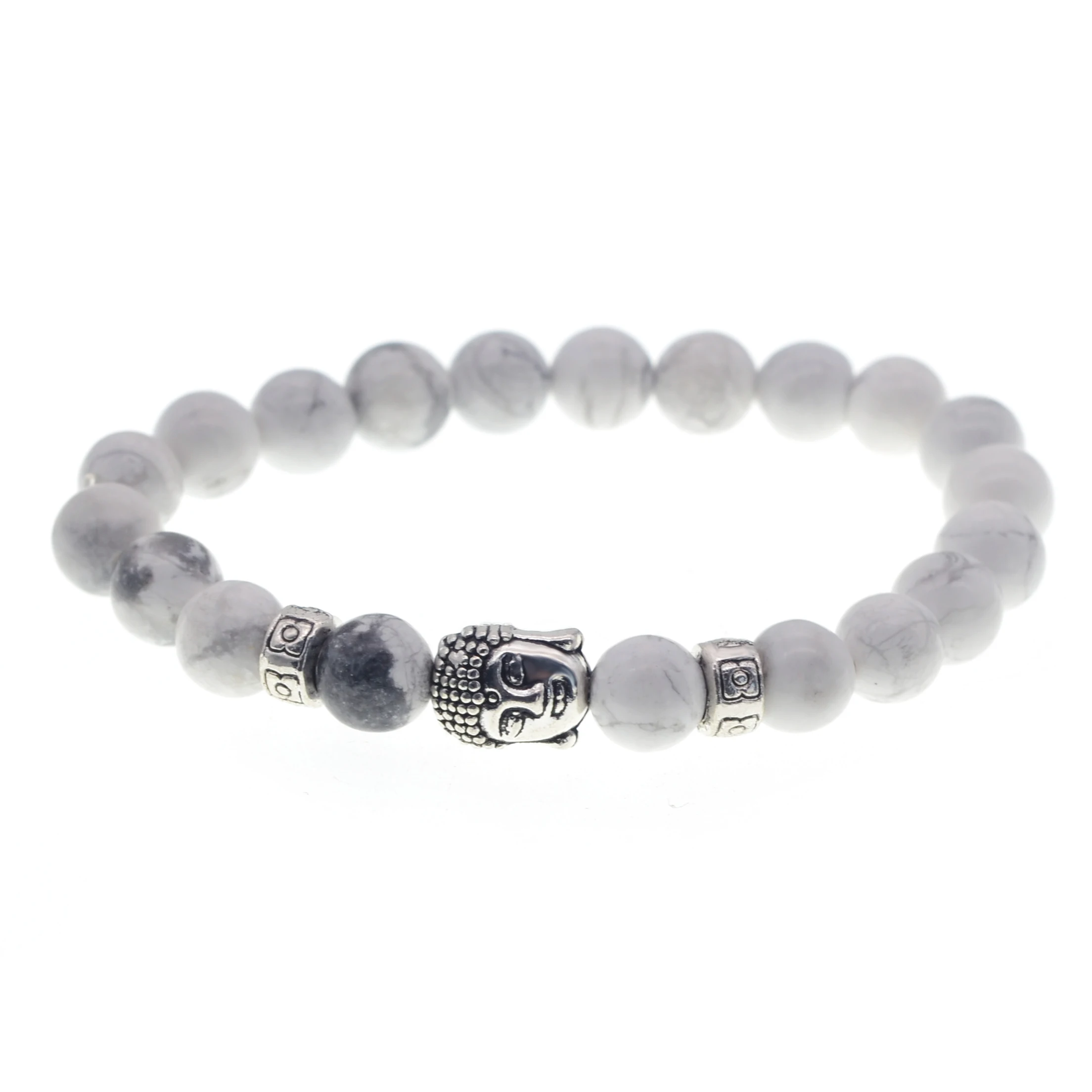 Tiger Eye White Crystal Green Natural Stone Bangle Bracelet Buddha Gold Jewelry Gift  Couple