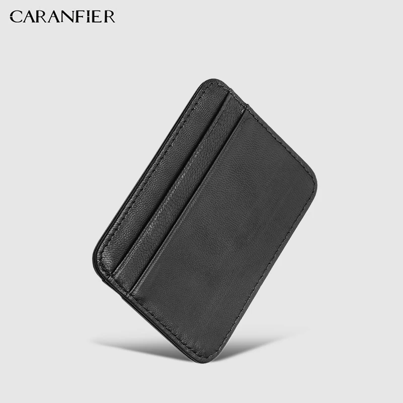 CARANFIER мужские сумки для карт из натуральной бычьей кожи кошелек визитница