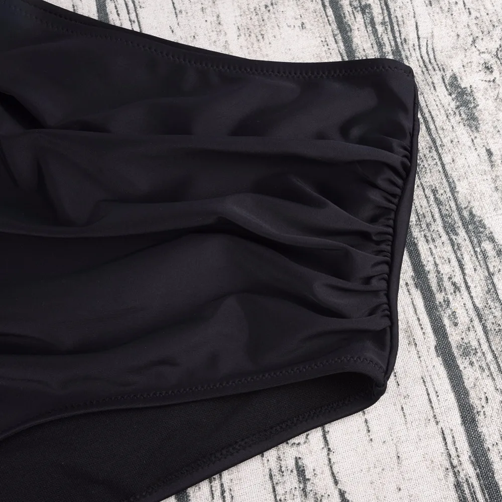 Женский бикини Нижняя сексуальная бикини шорты Танкини Ruched спортивные Трусики с высокой талией купальный костюм пляжные плавки