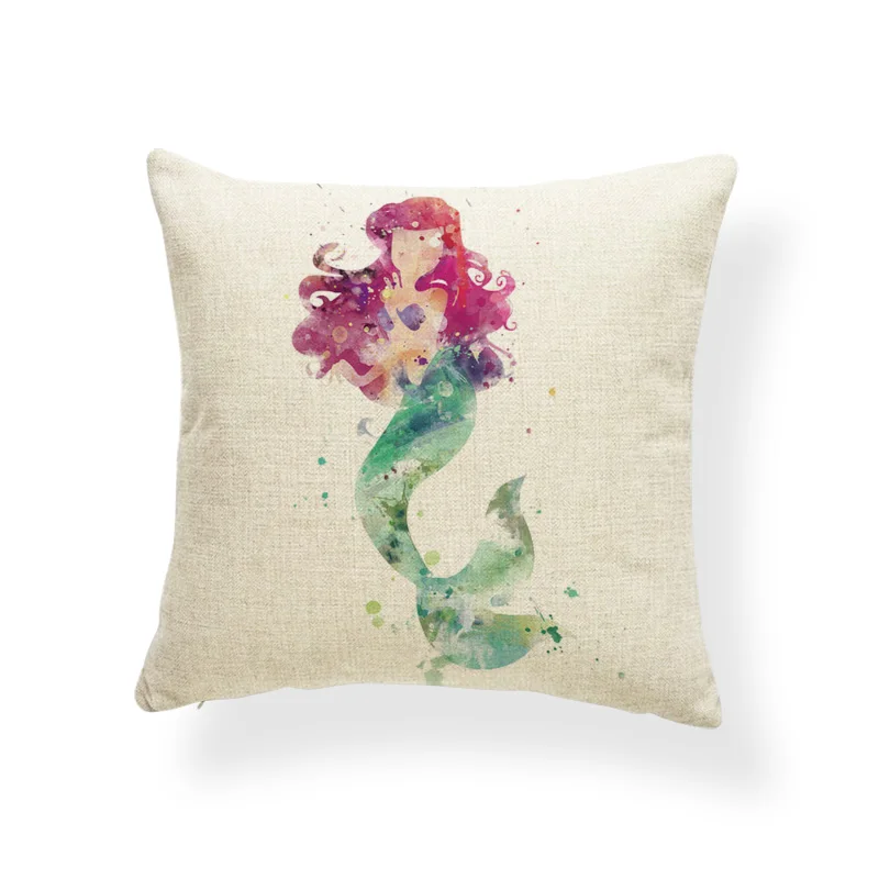 Подушка с изображением морских водорослей кораллов и звезд | Дом сад