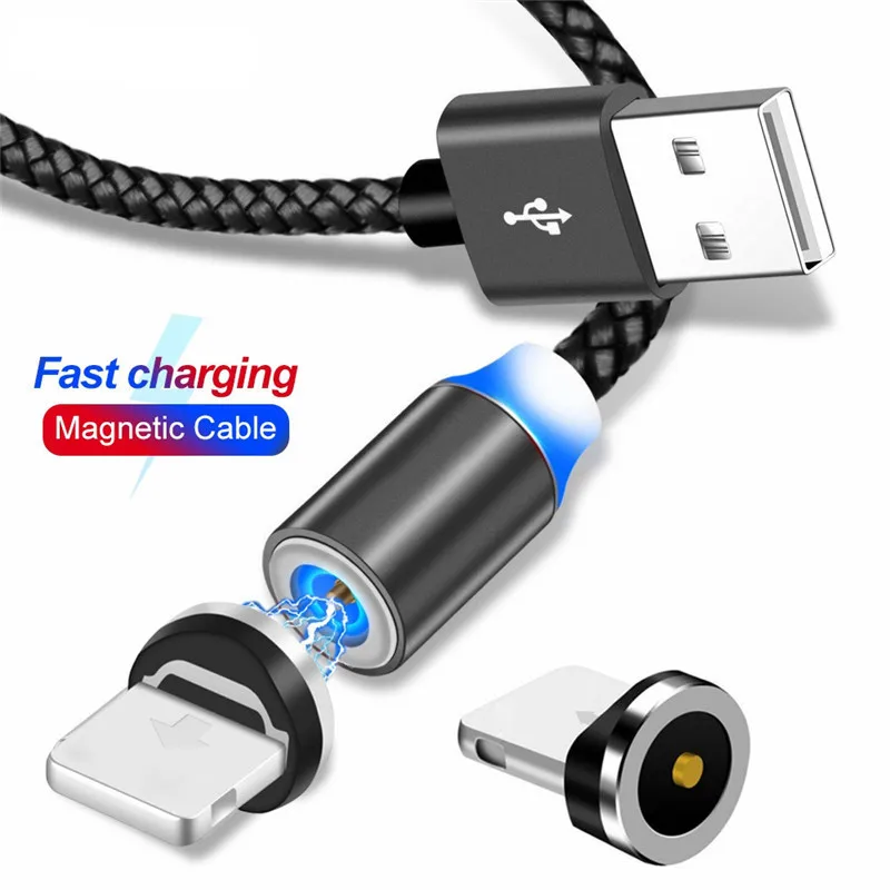 Магнитный кабель Micro USB зарядный для iphone Xiaomi Samsung A20E A50 A70 Redmi Note 7 6|Кабели мобильных