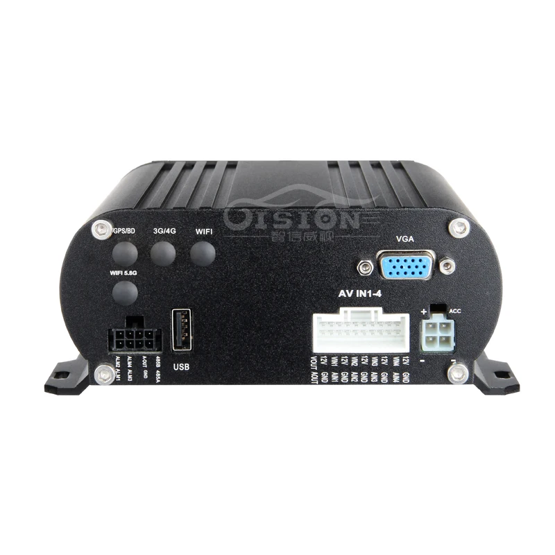 Автомобильный Мобильный DVR 4CH видео/аудио вход с ИК-пультом дистанционного