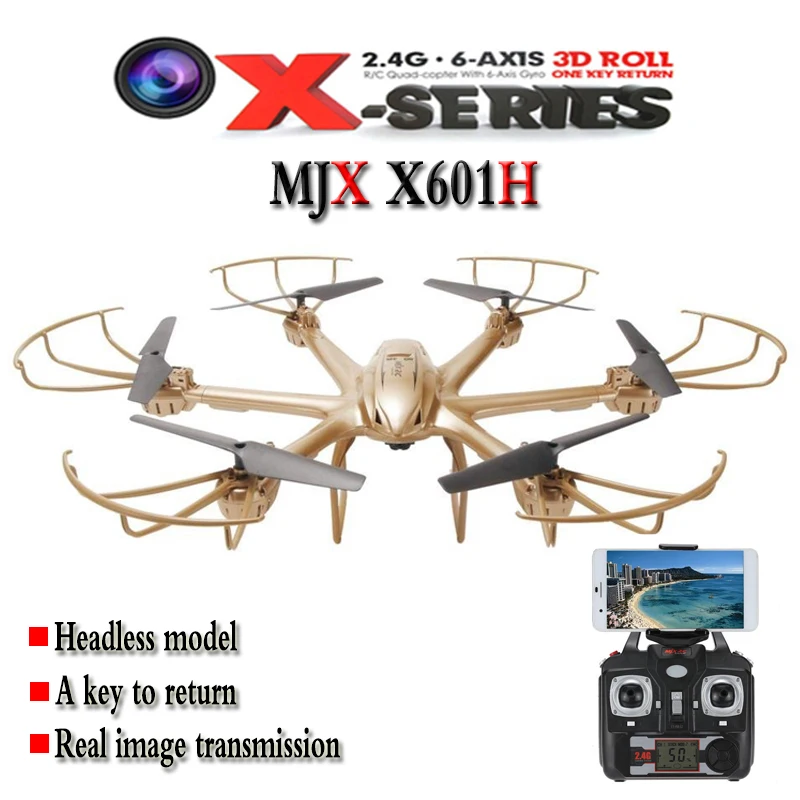 MJX X601H 2.4 г RC Quadcopter 6 оси с FPV системы 720 P HD Камера высота режим удержания Безголовый