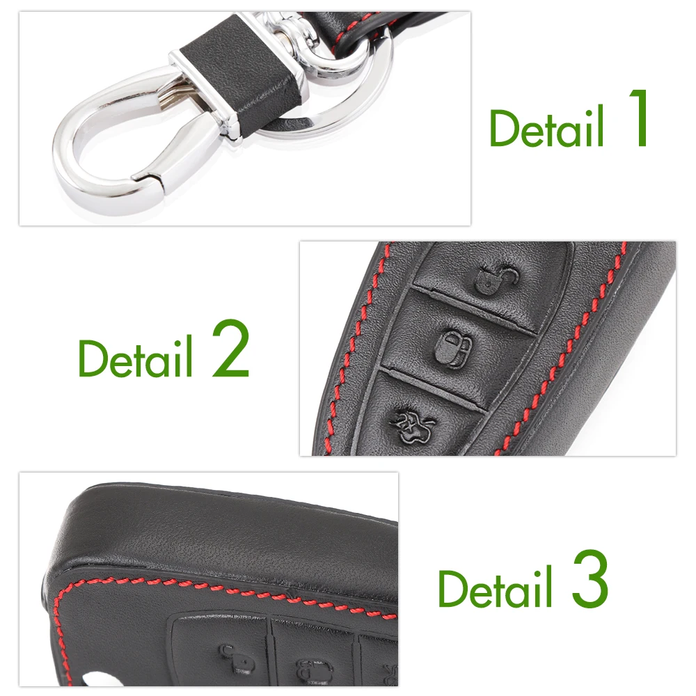 Кожаный чехол для ключа автомобиля с дистанционным управлением Ford Kuga Escape Focus MK3 MK4