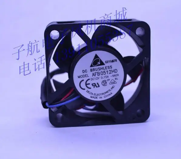 

NEW DELTA AFB0512HD 5020 50x50x20mm 5cm DC 12V 0.15A 3-line power cooling fan