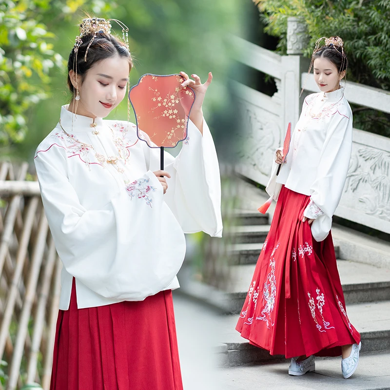 Hanfu танцевальный костюм с вышивкой династии Тан принцессы танцевальная одежда Китайский традиционный старинный национальная одежда ханьфу наряд платье для выступлений на сцене