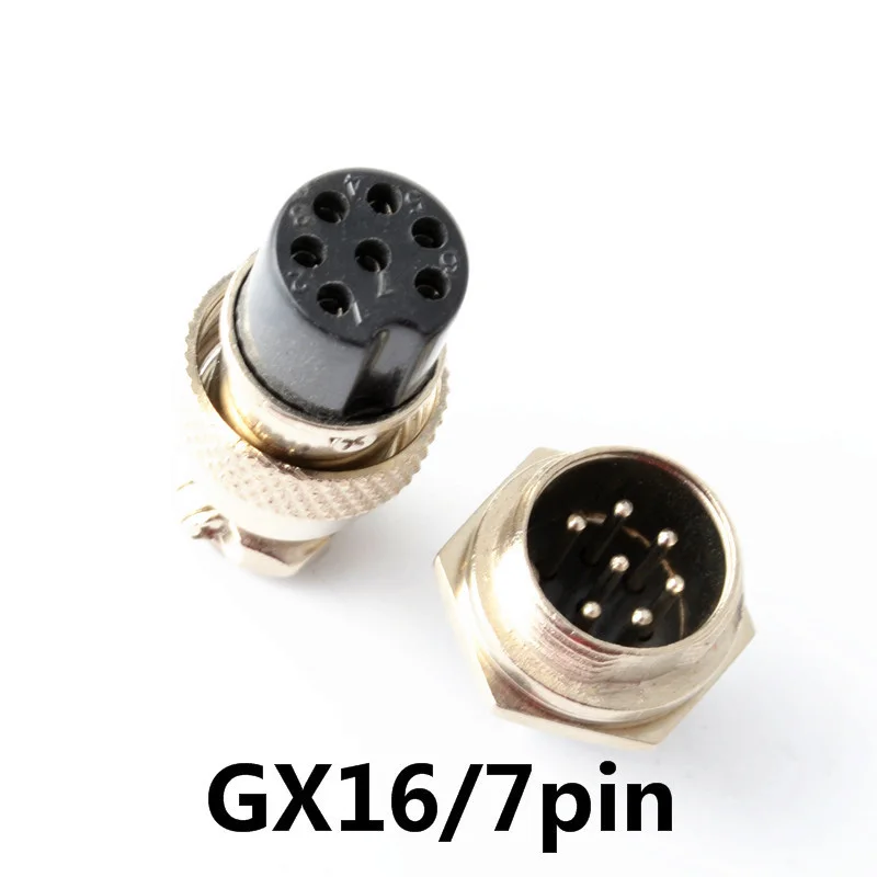 1 комплект GX16 7Pin 7P 16 мм Штекерный и гнездовой панельный разъем циркулярный