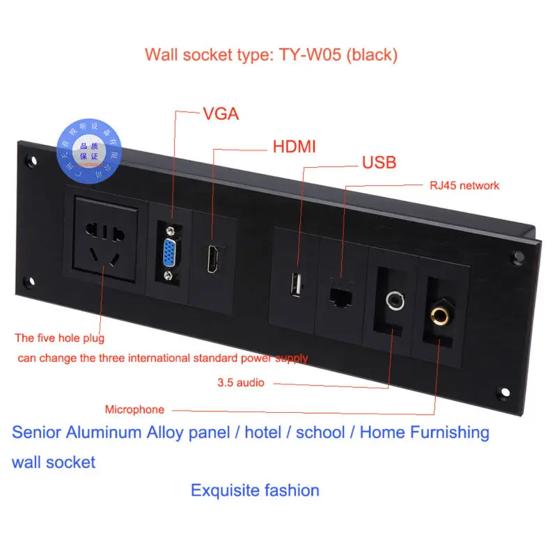 Настенная розетка/HD HDMI/VGA USB Сеть RJ45 видеозвук панель/мультимедиа домашние
