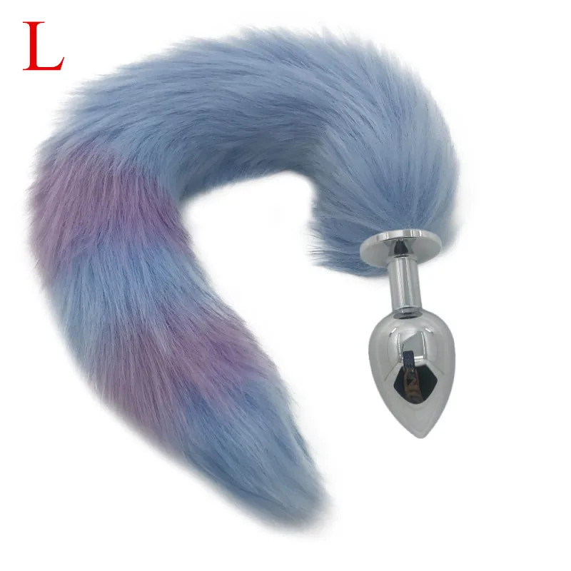 Metal Anal Sex Toys Anus Bead Smooth Butt Plug Fox Tail Massager Insert Shop for Women Men Couples H8-211B | Красота и здоровье