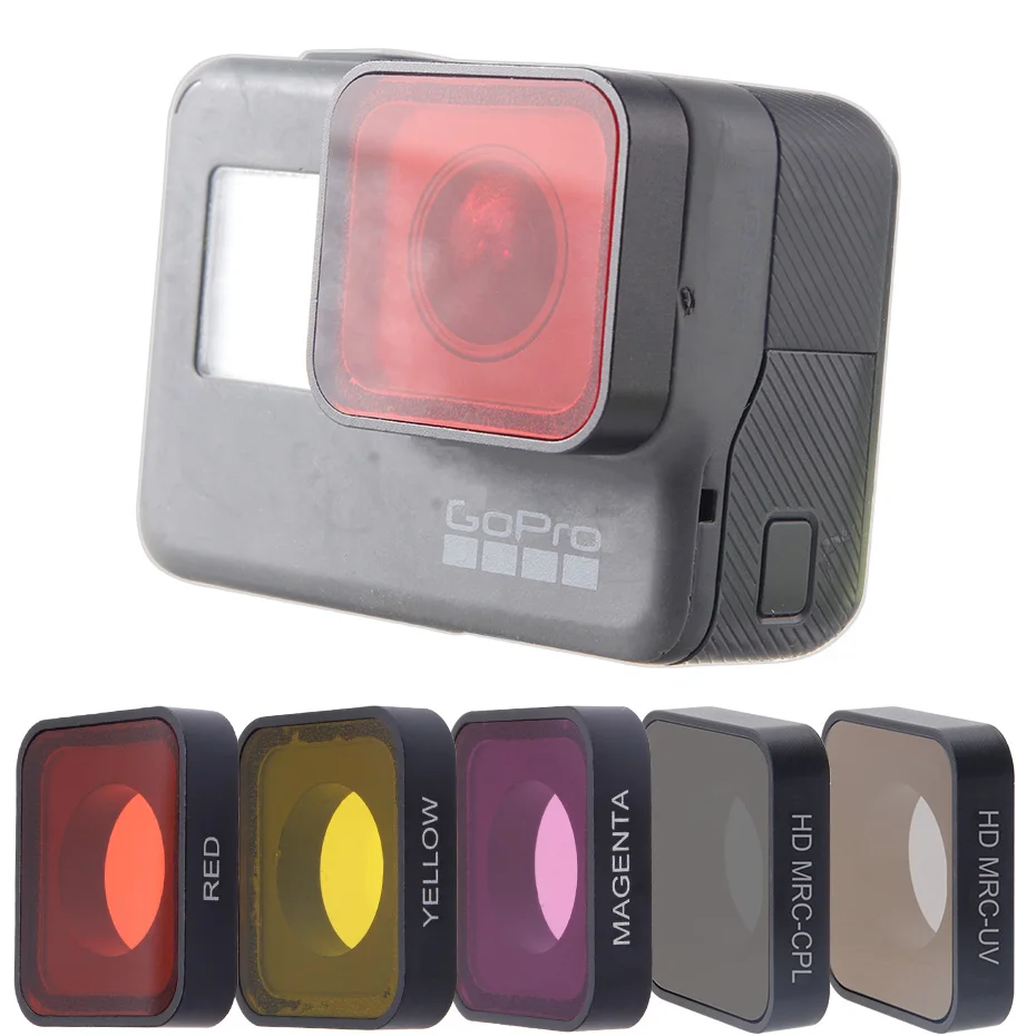 TENENELE Go Pro 7 фильтр объектива камеры CPL Поляризационный/UV/красный/пурпурный/желтый