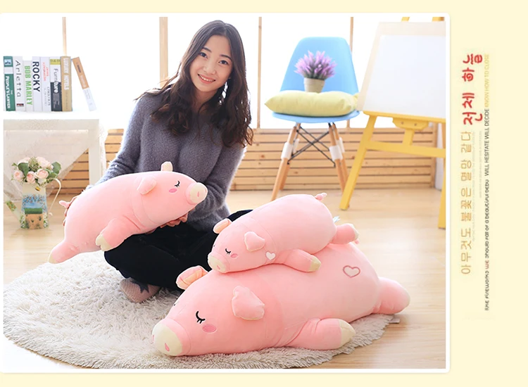 1 шт. Kawaii спальный поросенок Плюшевая Кукла Плюшевая Игрушка-животное свинья плюшевая игрушка-подушка милая игрушка для девочек для детей Детская Подарочная кукла