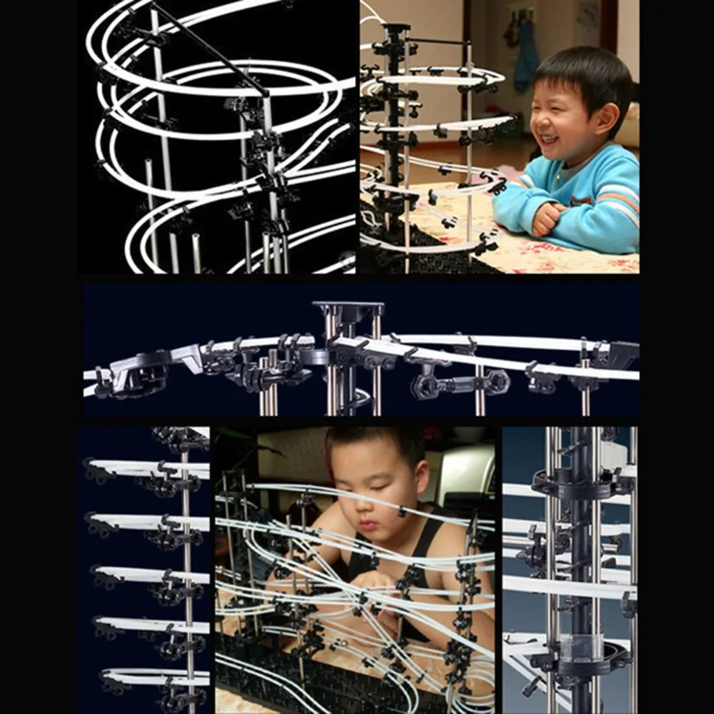 

26000mm Marble Roller Coaster With Steel Balls Spacewarp SpaceRail Level 4 Toys