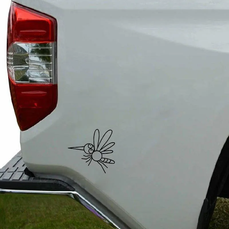 

YJZT 14.1CM*12.7CM Cartoon Bug Insect Cute Vinyl Decal Lovely Car Sticker Black/Silver C19-0745