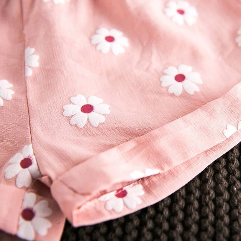 

Summer Outfits 2pcs Kids Baby Girls Lace T-shirt and Floral Shorts Pants Clothes Sets Children Girl Cute Clothing Set