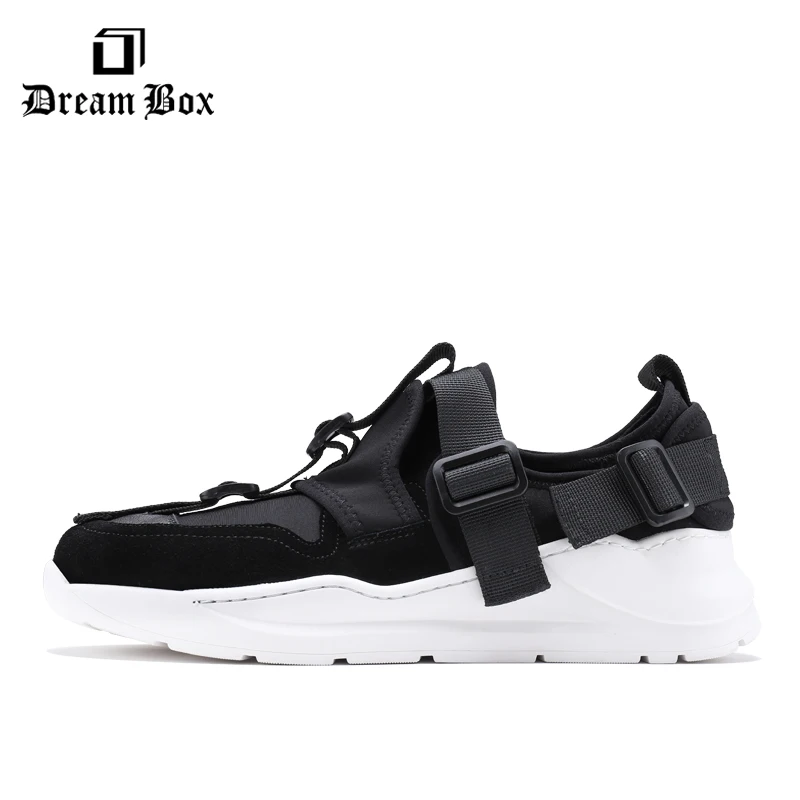 Мужская обувь из натуральной кожи высокое качество эластичная лента Модный