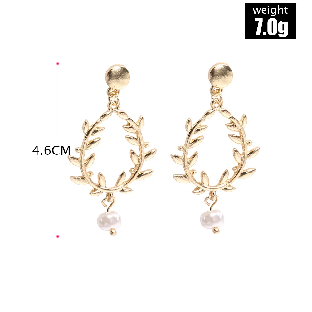 Женские серьги в стиле панк 2 шт./компл. подвески с жемчугом комплект золотых